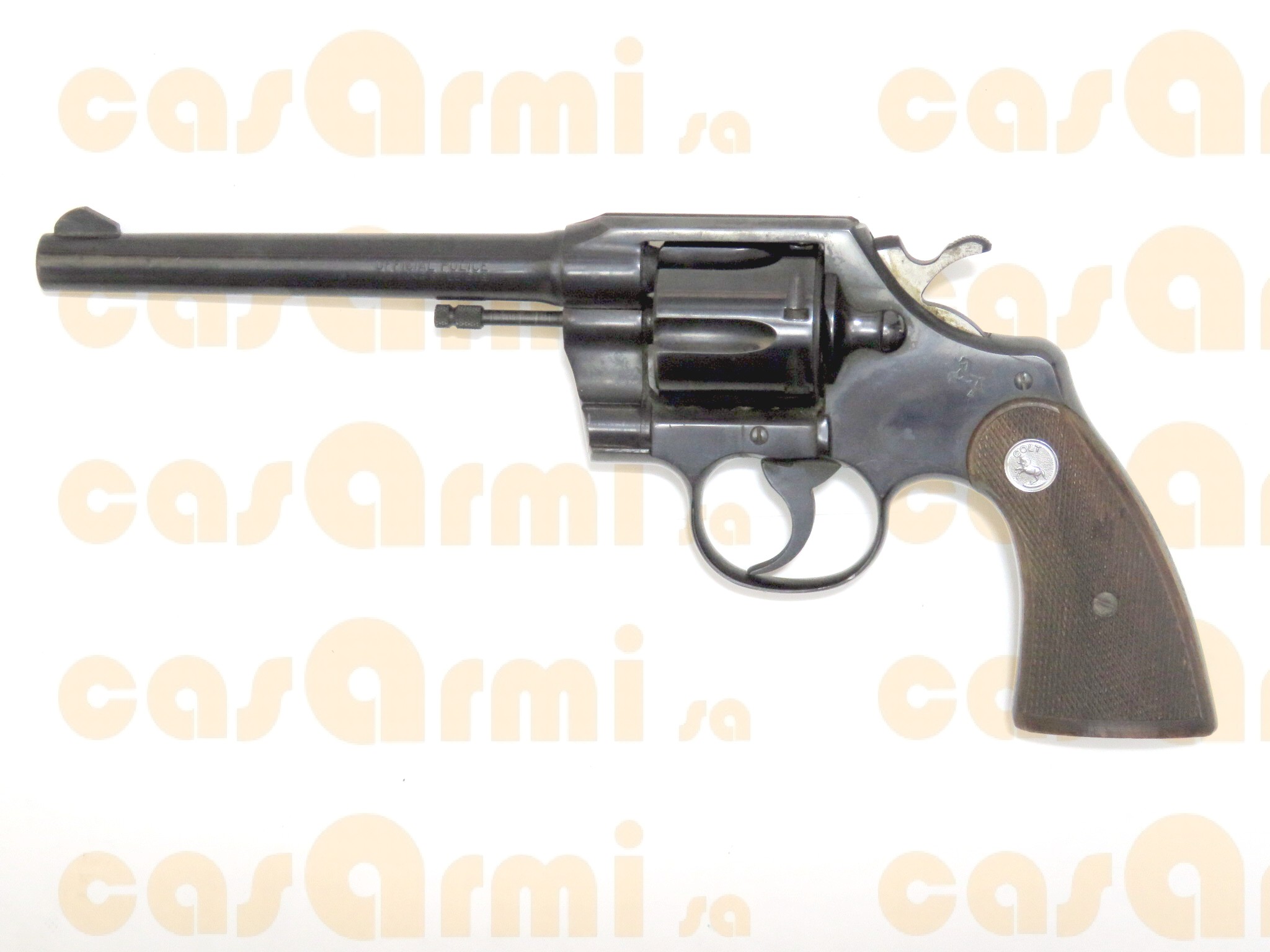 Colt mod. Official Police, con fodero in cuoio .22 long rifle